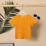 Shein Toddler Boy Casual Solid Color Short-Sleeve Tee