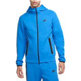 Recycled Fabric Jumpers Nike Sportswear Tech Fleece Windrunner Zip Up Hoodie For Men - Light Photo Blue/Black