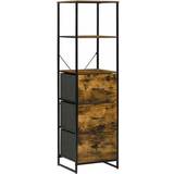 Black Storage Cabinets Homcom Industrial Rustic Brown Storage Cabinet 40x155cm