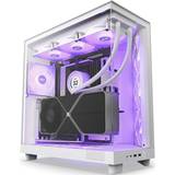 White Computer Cases NZXT H6 FLOW RGB Tempered Glass