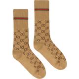 Organic Fabric Socks Gucci GG Web Socks - Camel/Brown