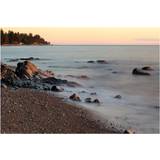 House of Hampton Seascape with Long Exposure at Browning Beach Multicolor Framed Art 101.6x66cm