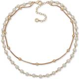 Anne Klein Simulated Pearl Double Row Necklace J78363