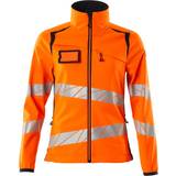 Profiled Sole Work Wear Mascot Womens Hi-Vis Softshell Work Jacket Orange/Navy