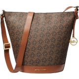 Bucket Bags Michael Kors Townsend Medium Empire Signature Logo Messenger Bucket Bag - Brown/Luggage