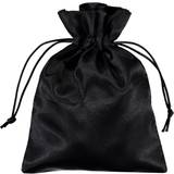 Shingyo Gift Bags Satin Drawstring Black 15x20cm 100-pack