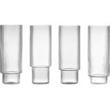 Drink Glasses Ferm Living Ripple Long Drink Glass 30cl 4pcs
