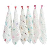 Muslin Natural Cotton Baby Bath Washcloth with Hook 12-pack
