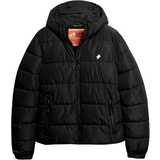 Superdry Sports Hooded Quilted Jacket - Black