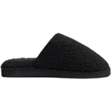 Textile Slippers & Sandals boohooMAN Borg Closed Toe - Black