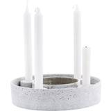 Stone Candlesticks House Doctor The Ring Concrete Gray Candlestick 6cm