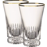Villeroy & Boch Grand Royal Gold-Tone Highball Glasses Drink Glass 29.6cl 2pcs