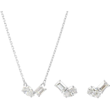 Adjustable Size Jewellery Sets Swarovski Mesmera Set - Silver/Transparent
