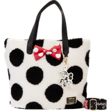 Children Handbags Loungefly Disney Mickey Mouse Rocks the Dots Sherpa Tote Bag - White