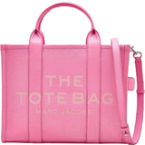 Pink Totes & Shopping Bags Marc Jacobs The Leather Medium Tote Bag - Petal Pink