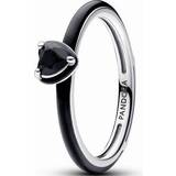 Silver Rings Pandora ME Chakra Heart Ring - Silver/Black