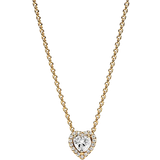 Pandora Pendant Necklaces Pandora Heart Collier Pendant Necklace - Gold/Transparent