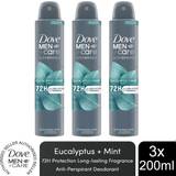 Dove Mint Deodorants Dove Men+Care Advanced AP Deodorant Spray Eucalyptus 3x200ml