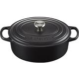 Handle Other Pots Le Creuset Matte Black Signature Cast Iron Oval with lid 4.1 L