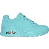 Turquoise Shoes Skechers UNO Stand On Air W - Turquoise Durabuck Mesh