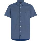 Tommy Hilfiger Men Dresses Tommy Hilfiger Micro Print Short Sleeve Regular Shirt ANCHOR BLUE OPTIC WHITE 43R