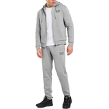 Men Jumpsuits & Overalls Emporio Armani Branded Hood Full Zip Tracksuit - Grey
