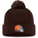 Fanatics Cleveland Browns Women's Logo Cuffed Knit Hat with Pom - Brown