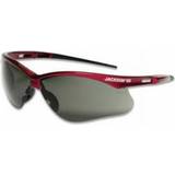 Red Eye Protections Jackson Safety 138-50016 Safety Glasses with Red Frame & Smoke AF Lens