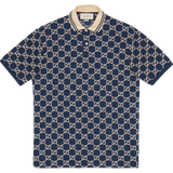 Gucci Clothing Gucci GG Stretch Polo Shirts - Dark Blue