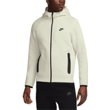 Men - White Jumpers Nike Men's Sportswear Tech Fleece Windrunner Full Zip Hoodie - Sea Glass/Black