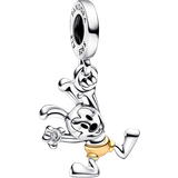 Pandora Disney 100th Anniversary Oswald Dangle Charm - Silver/Gold/Diamond/Black