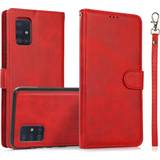 Samsung Galaxy A51 Wallet Cases Magnetic Wallet Case with Wrist Strap for Galaxy A51
