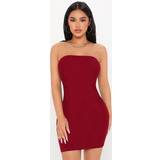 Knee Length Dresses - Red Shein Solid Bodycon Tube Dress