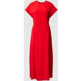 Tommy Hilfiger Dresses on sale Tommy Hilfiger TH Monogram Crepe Short Sleeve Maxi Dress FIERCE RED