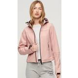 Superdry Women Clothing Superdry Hooded Soft Shell Trekker Jacket, Vintage Blush Pink