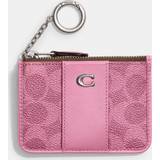 Pink Wallets & Key Holders Coach Signature Mini ID Skinny Canvas Cardholder - Pink