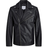Leather Jackets - M - Men Jack & Jones Rocky Jacket - Black