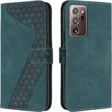 Samsung Galaxy Note 20 Ultra Wallet Cases Samsung Galaxy Note 20 Ultra Case, PU Leather Flip Cover Magnetic Clasp Design Wallet Card Slots Stand Case,Green
