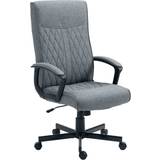Fabric Office Chairs Vinsetto High-Back Dark Grey Office Chair 112.5cm