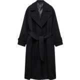 Women - Wool Coats Mango Traviata Maxi Lapel Manteco Wool Coat - Black