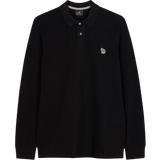 GOTS (Global Organic Textile Standard) Clothing Paul Smith Zebra Logo Long Sleeve Polo Shirt - Black