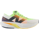 New Balance Women Sport Shoes New Balance FuelCell Rebel v4 W - White/Bleached Lime Glo/Hot Mango