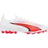 7.5 - Multi Ground (MG) Football Shoes Puma Ultra Ultimate MG M - White/Black/Fire Orchid