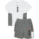Grey Children's Clothing Nike Hybrid T-shirt Shorts Set - White