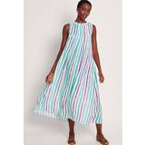 Polyamide Dresses Monsoon Sally Striped Midi Dress, Ivory/Multi