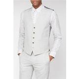 Clothing Ben Sherman Cool Grey Texture Slim Fit Waistcoat Grey 36R
