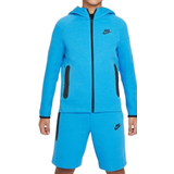 Nike tech fleece full zip hoodie junior Nike Youth Sportswear Tech Fleece Full Zip Hoodie - Light Photo Blue/Black/Black