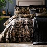 Black Bed Linen Laurence Llewelyn-Bowen Suburban Jungle Duvet Cover Black