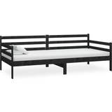 2 Seater - Daybeds Sofas vidaXL Day Bed Black Sofa 204cm 2 Seater