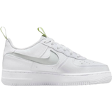 White Basketball Shoes Nike Air Force 1 LV8 GS - White/Volt/Light Silver